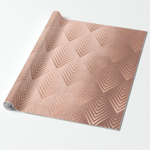 Kunst-Deko erröten Rosen-kupferne elegante Geschenkpapier