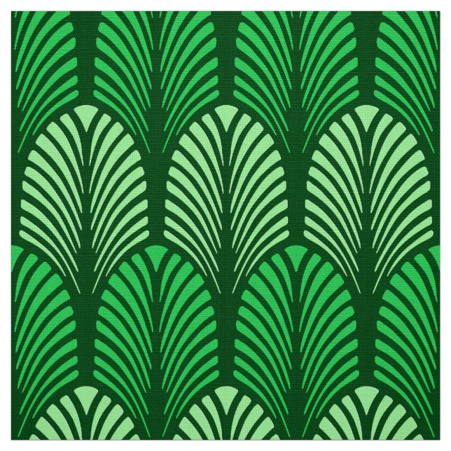 Kunst-Deko-Feder-Muster, Smaragdgrün Stoff (Muster)