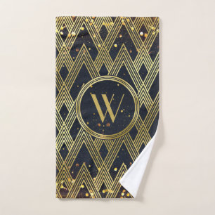 Kunst-Deko Gatsby Glamour-geometrisches Handtuch