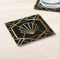 Kunst-Deko Gatsby inspirierte Untersetzer