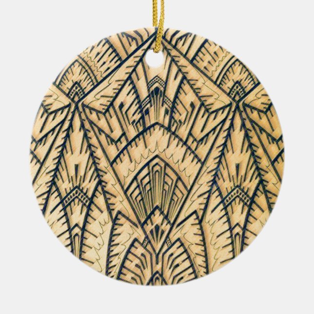 Kunst-Deko Geo Architekt Keramik Ornament (Vorne)