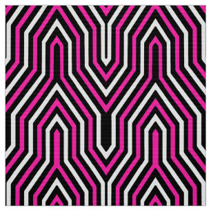 Kunst-Deko geometrisch - pinkfarbenes Rosa, Stoff