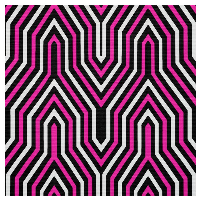 Kunst-Deko geometrisch - pinkfarbenes Rosa, Stoff (Muster)