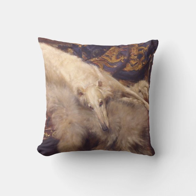 Kunst-Deko-Glamourborzoi-Kissen Kissen (Vorderseite)