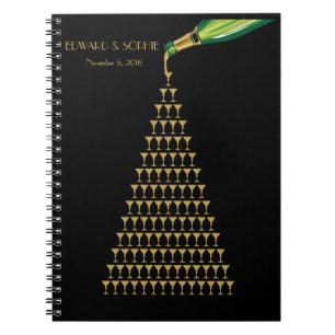 Kunst-Deko großes Gatsby Champagner Notizblock