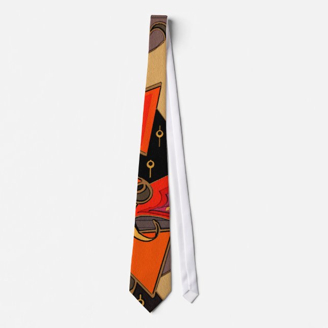 KUNST-DEKO IN DER ORANGE UND IN BLAQCK KRAWATTE (Vorderseite)