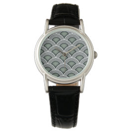 Kunst-Deko-konzentrische Kreis-Uhr Armbanduhr