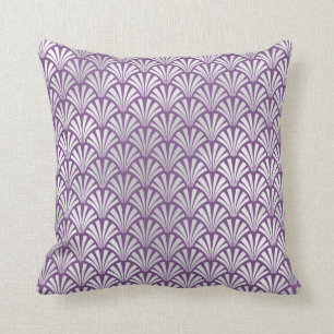 Kunst-Deko-lila violette silberne graue Kissen