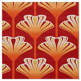Kunst-Deko-Lilie, Mandarine-Orange und Gold Stoff