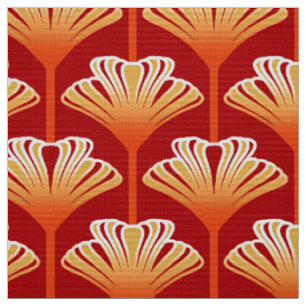 Kunst-Deko-Lilie, Mandarine-Orange und Gold Stoff