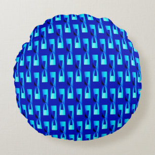 Kunst-Deko-metallisches geometrisches - Rundes Kissen