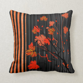 Kunst-Deko-orange Streifen-Muster Kissen