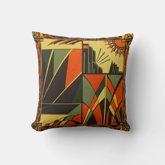 Kunst-Deko-Orangen-Kissen Kissen (Vorderseite)