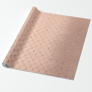 Kunst-Deko-Rosen-Goldsepia-Imitat-Goldnetz Geschenkpapier