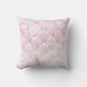 Kunst-Deko-Skala-Rosa-weißer Kissen