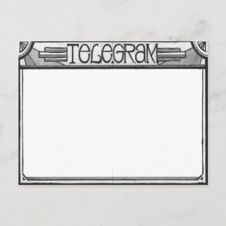 Kunst-Deko Steampunk Telegramm-Postkarte Postkarte