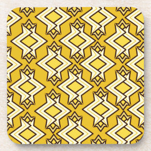 Kunst-Deko-Tapeten-Muster, Senf-Gold Untersetzer