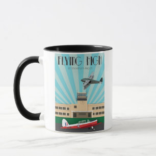 Kunst-Deko-Tasse mit Shoreham Flughafen und Tasse