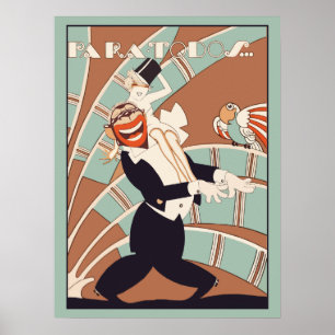 Kunst-Deko-Titelseiten-Kabarett Poster