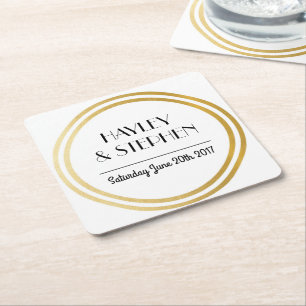 Kunst-Deko-Untersetzer-weißes Rechteckiger Pappuntersetzer