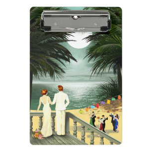 Kunst-Deko-Vintager Strand Mini Klemmbrett