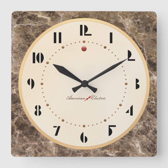Kunst-Deko-Wand-Uhr Quadratische Wanduhr (Vorderseite)