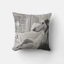 Kunst-Dekoborzoi-Skizze-Kissen Kissen