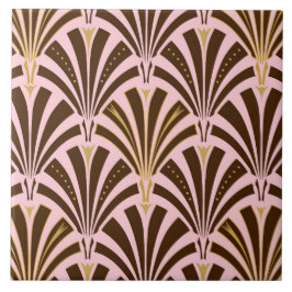 Kunst-Dekofanmuster - Schokolade auf Rosa Fliese