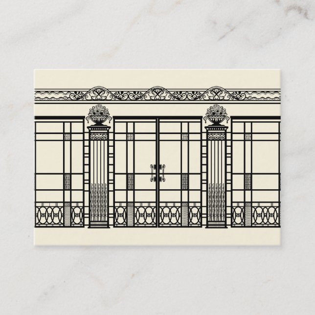 KUNST-DEKOIRONWORK AUDREYS: ELEGANTES SCHWARZES U. VISITENKARTE (Vorderseite)