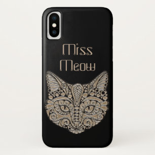 Kunst-Dekokatzenjuwel-Emblem iphone x Case-Mate iPhone Hülle