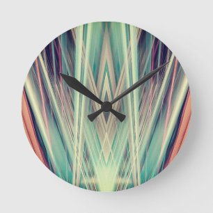Kunst-Dekoscheinwerfermuster Runde Wanduhr