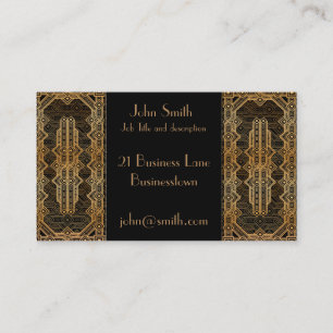 Kunst-Dekoschwarzes und -gold geometrisch Visitenkarte