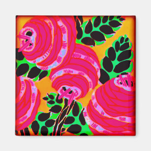 Kunst-DekoWallflowers - heißes Rosa+ (Magnet) Magnet