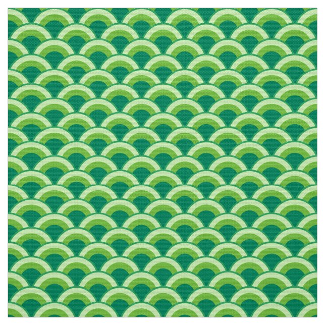 Kunst-Dekowellenmuster - Jadegrün Stoff (Muster)