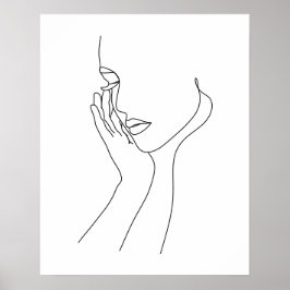 Kunst der abstrakten Frauenhand auf der Frontlinie Poster