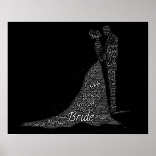 Kunst der Braut und des Grooms Poster