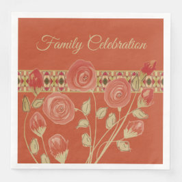 Kunst der digitalen Rose Serviette