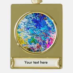 Kunst der Farbpalette Banner-Ornament Gold