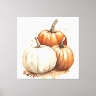 Kunst der Herbstmauer, Kürbisfalldekor Leinwanddruck