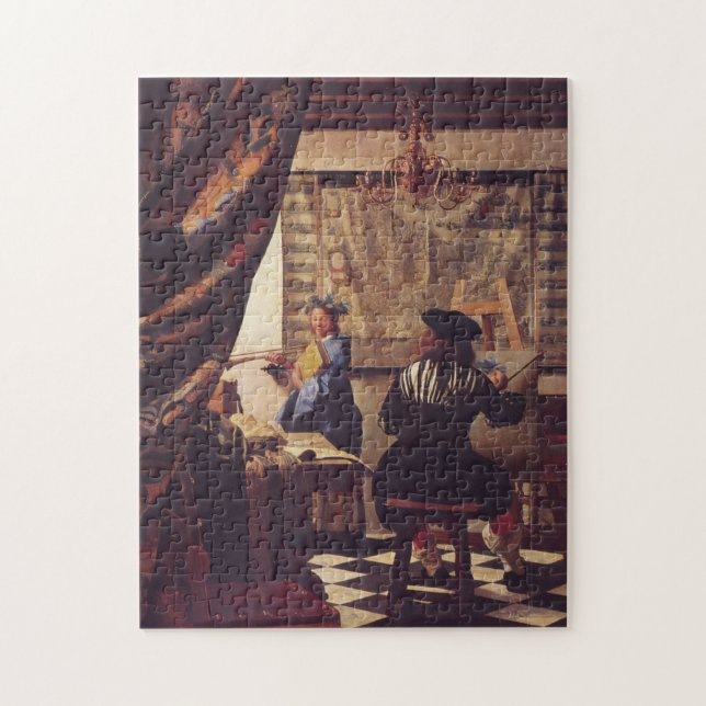 Kunst der Malerei von Johannes Vermeer (Vertikal)