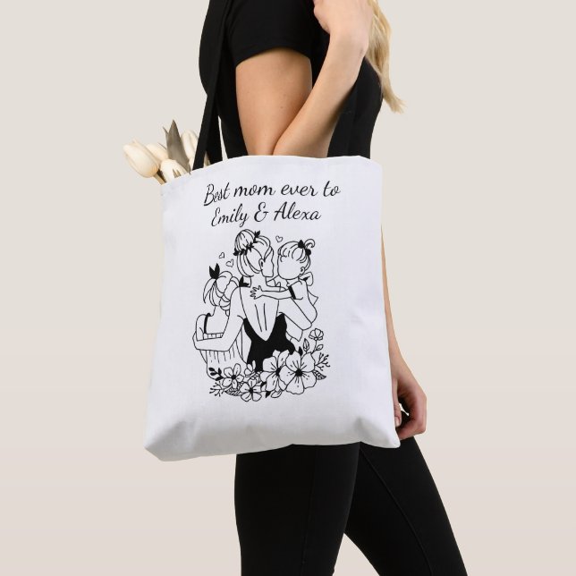 Kunst der Mutter und Tochter Tasche (Von Nahem)