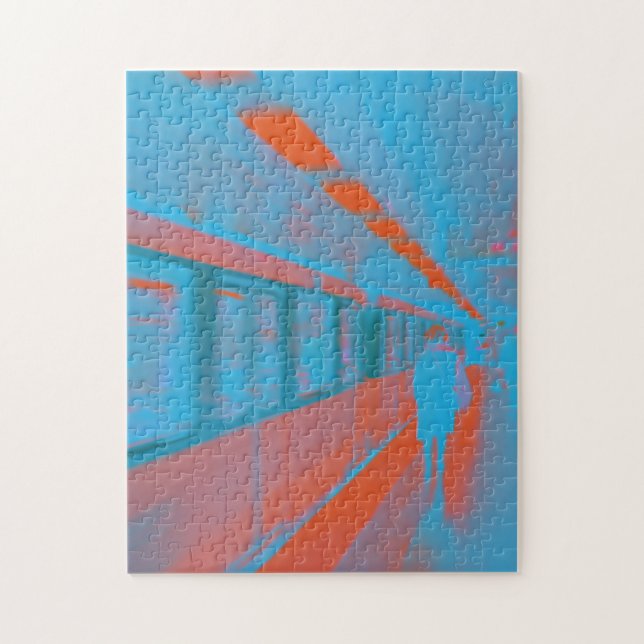 Kunst der Pariser Frau in blauen Orangen (Vertikal)