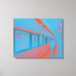 Kunst der Pariser Frau in blauen Orangen Leinwanddruck