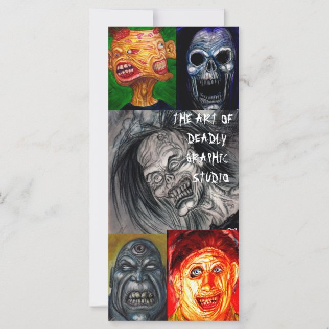 KUNST DER TOD GRAFISCHEN STUDIO-KARTE (Vorderseite)