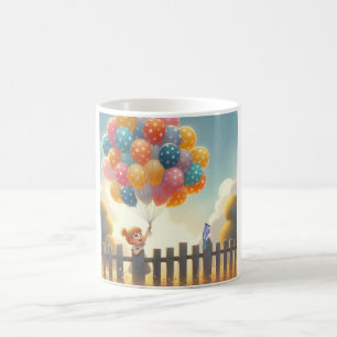 Kunst der Whimsistischen/niedlichen Ballonmädchen Kaffeetasse