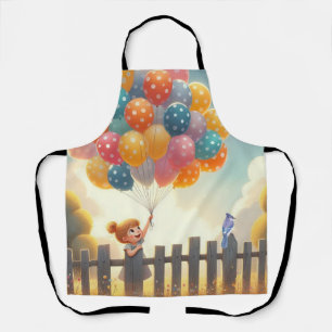Kunst der Whimsistischen/niedlichen Ballonmädchen Schürze
