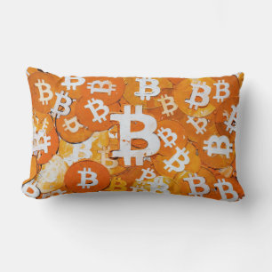 Kunst des Bitcoin (#4) Ölgemälde Lendenkissen