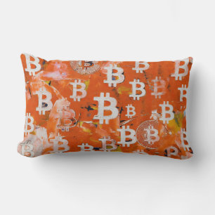 Kunst des Bitcoin (#5) Ölgemälde Lendenkissen