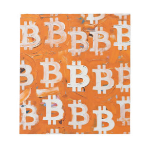 Kunst des Bitcoin (#7) Ölgemälde Notizblock