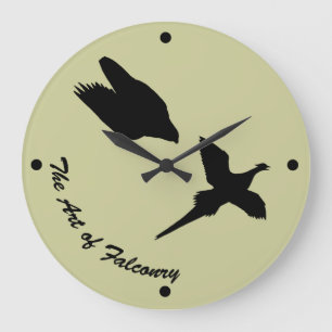 Kunst des Falknerei-Wanderfalken Große Wanduhr